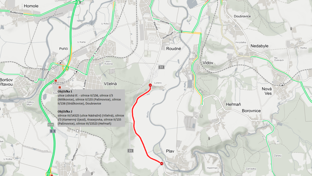 Uzavírka silnice III/15529
