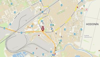 most hodonín mapka