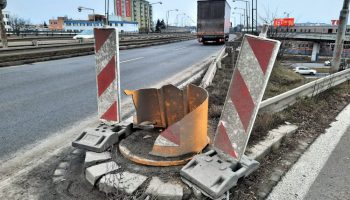 Kovový tlumič nárazu ulice Tovární Olomouc 2