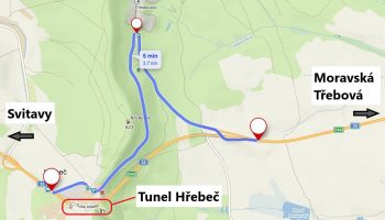 Objízdná trasa Tun Hrebec