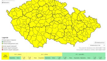 VÝSTRAHA před tvorbou náledí
