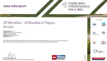 Cena veřejnosti - Stavba roku Středočeského kraje 2021